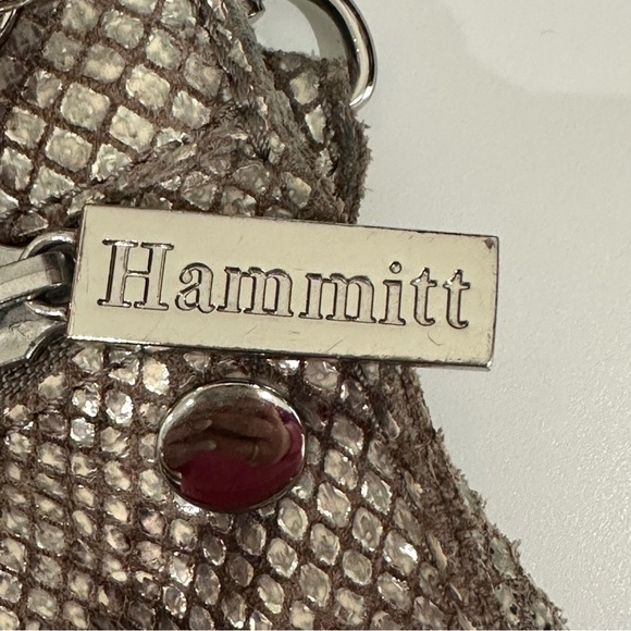 Hammitt Snake Print Leather Cross Body Bag Silver Gray - Picture 6 of 6